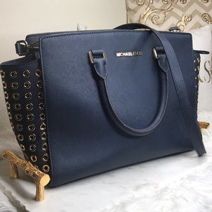 MICHAEL Michael Kors Selma- Navy/Gold